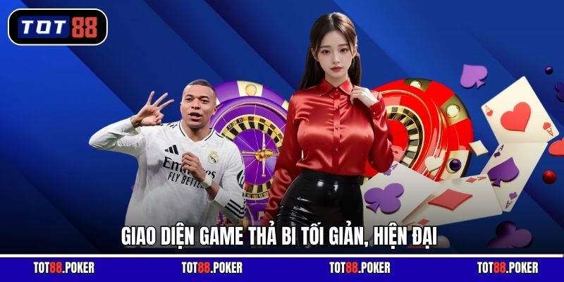 Giao diện game thả bi tối giản, hiện đại
